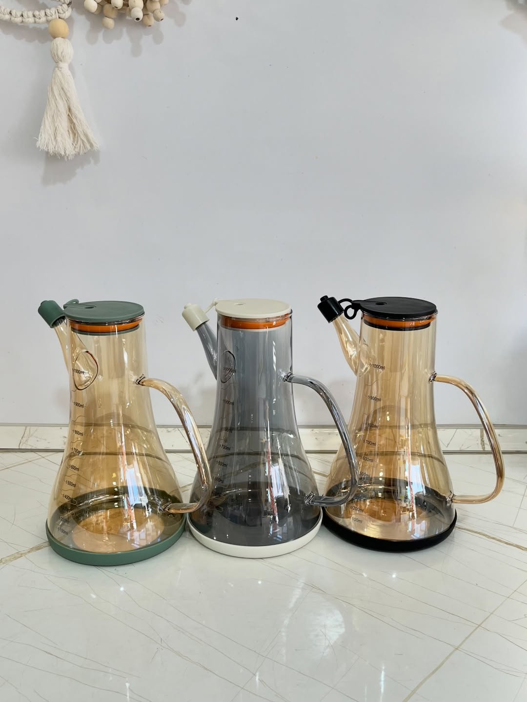 روغن ریز پیرکس شامپاینی با درب سیلیکون