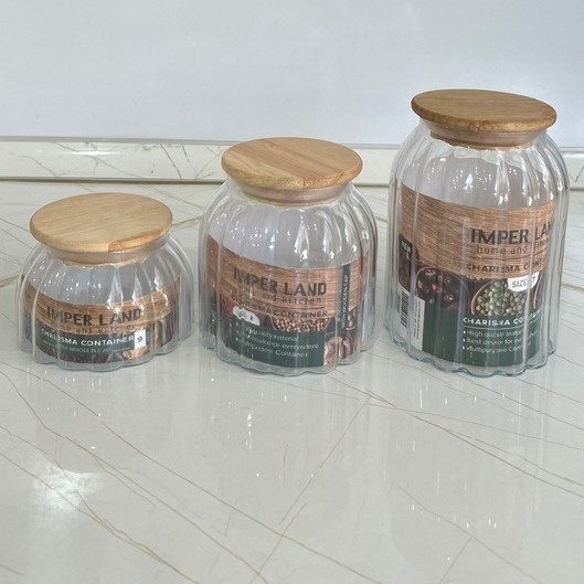 بانکه شیشه ای درب چوب