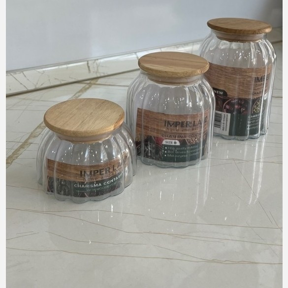 بانکه شیشه ای درب چوب