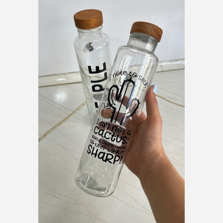بطری ایوان چاپدار گرد