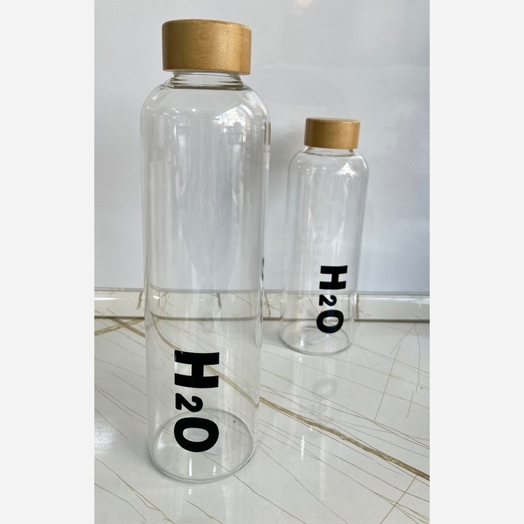 بطری h2o درب چوبی
