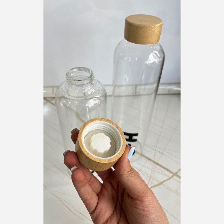 بطری h2o درب چوبی