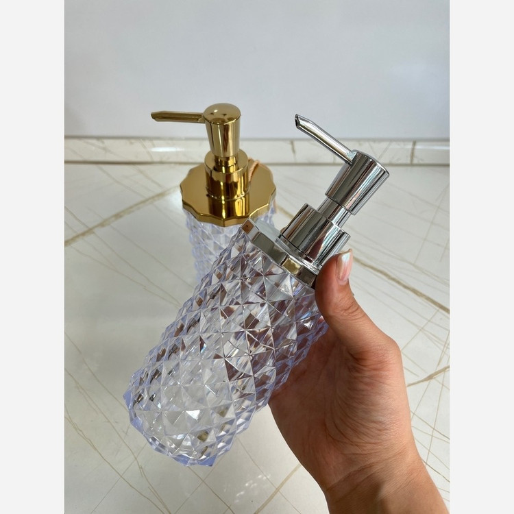 جامایع گرد اکرولیک طلایی و کروم