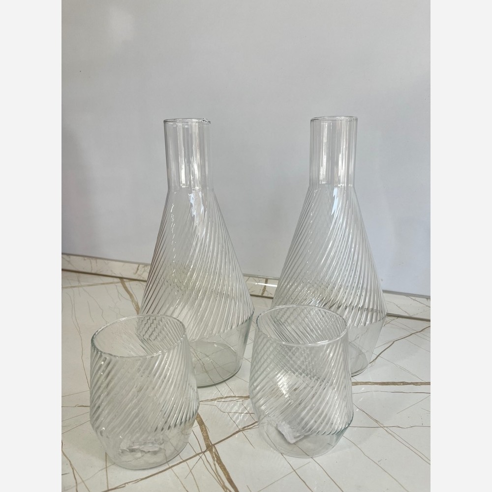 بطری شیشه ای لیوان دار
