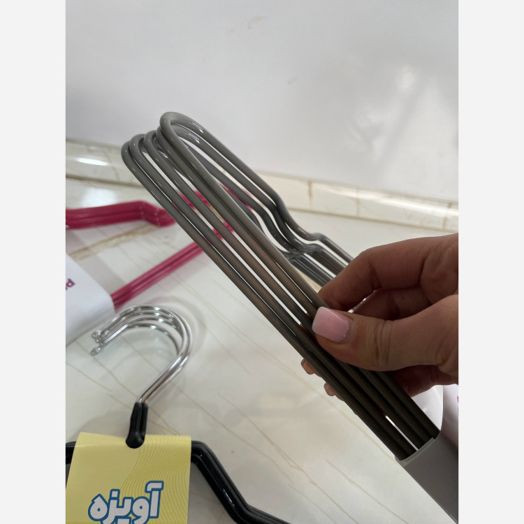 چوب لباسی فلزی روکش دار