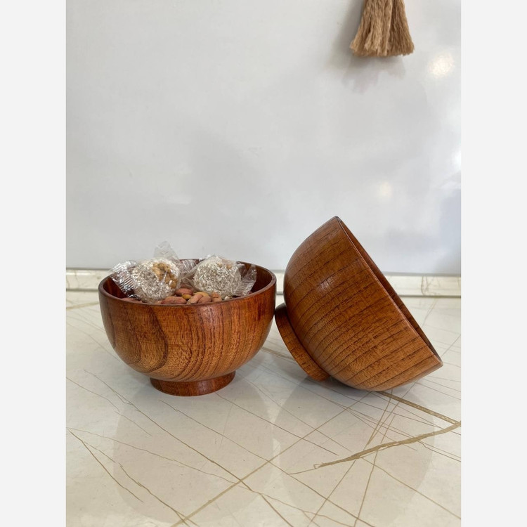 کاسه چوبی قطر 10 و قطر 13