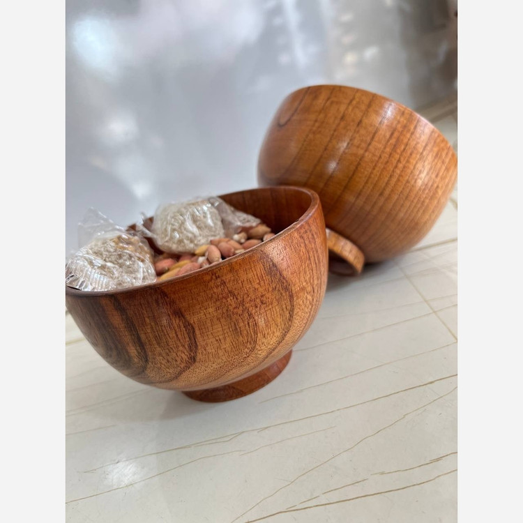 کاسه چوبی قطر 10 و قطر 13