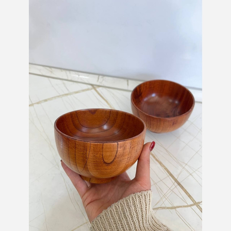 کاسه چوبی قطر 10 و قطر 13