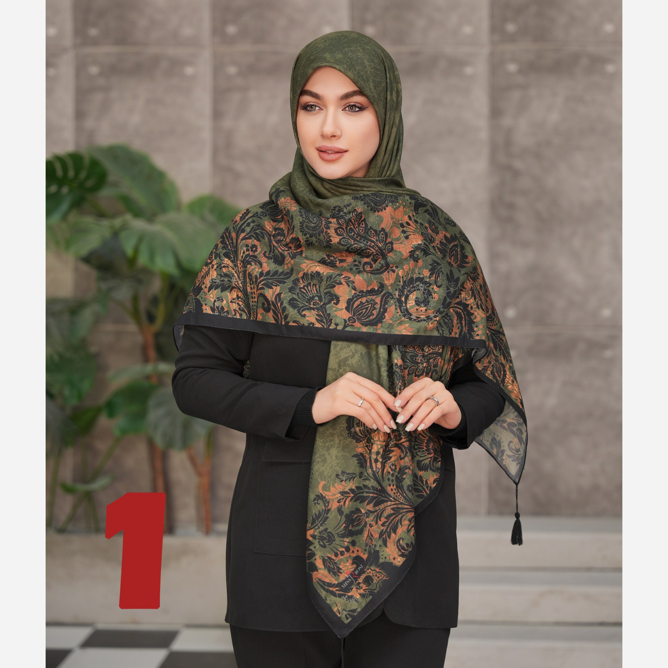 روسری نخی طرح نگار قواره 140