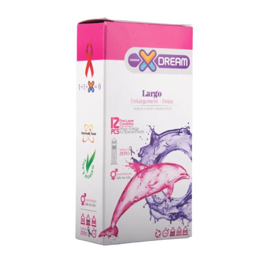 کاندوم بزرگ کننده و تنگ کننده و تاخیری لارگو ایکس دریم XDream Largo بسته 12 عددی