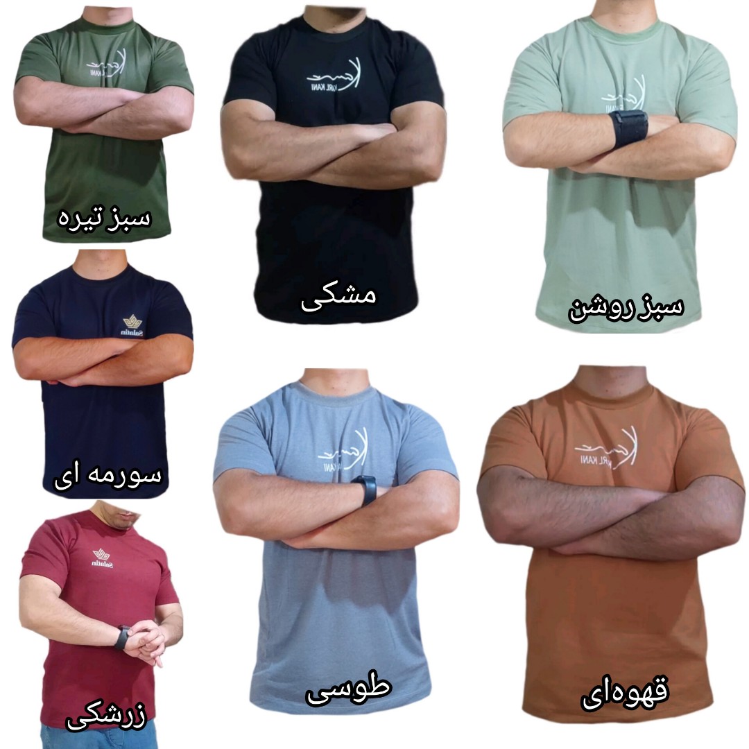 تیشرت مردانه و پسرانه نخ پنبه سوپر با کیفیت در 8 سایزو 7 رنگ باچاپ و بدون چاپ به سلیقه شما