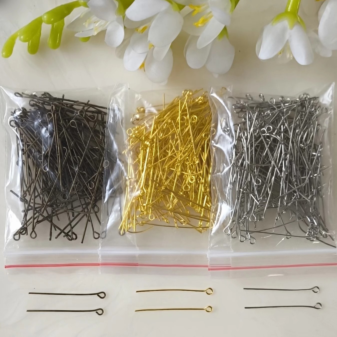 میخ اتصال بدلیجات ته حلقه ای جنس آهنی (فروش بصورت بسته 20 گرمی)
