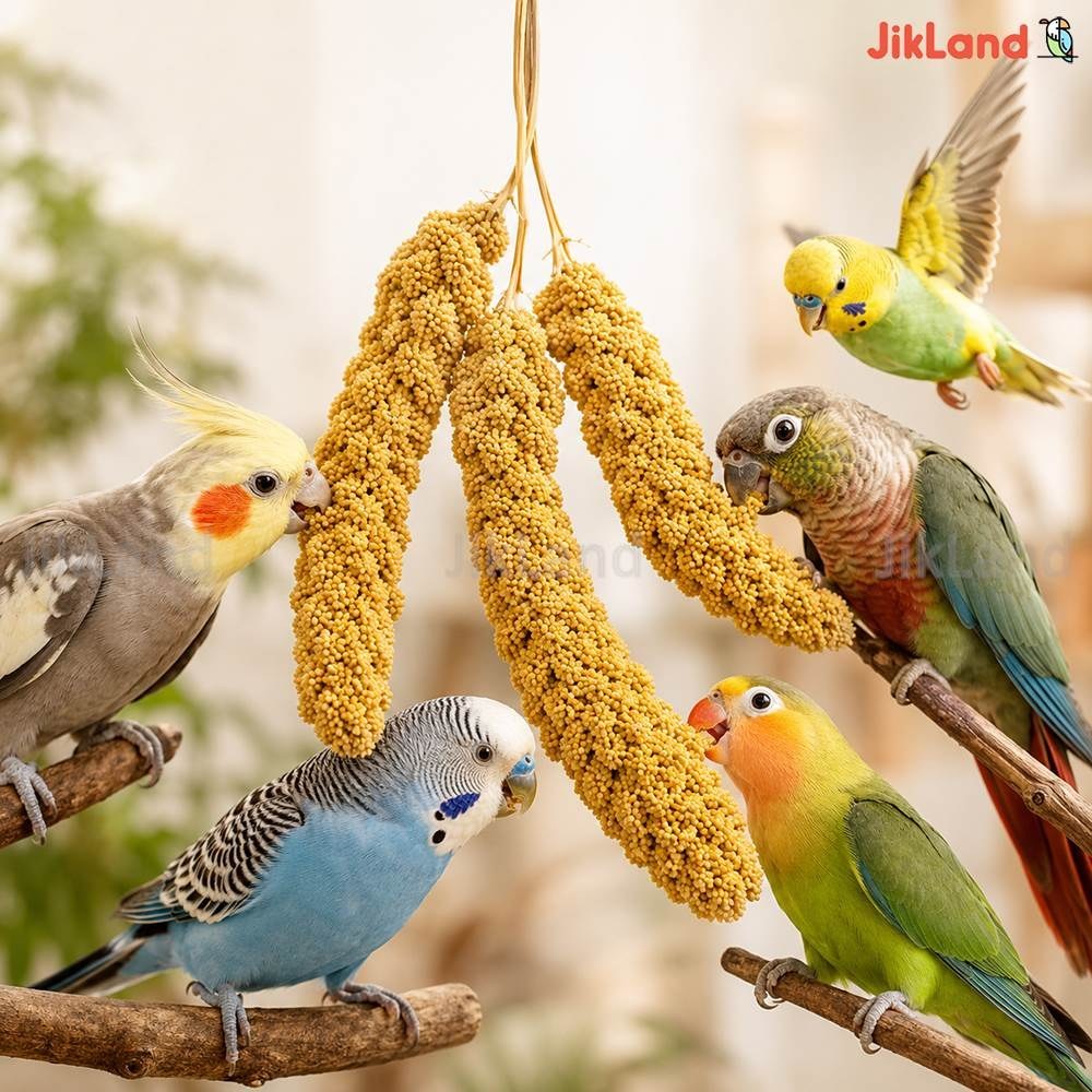 ارزن خوشه ای تشویقی عروس هلندی و طوطی سانان درجه یک و درشت