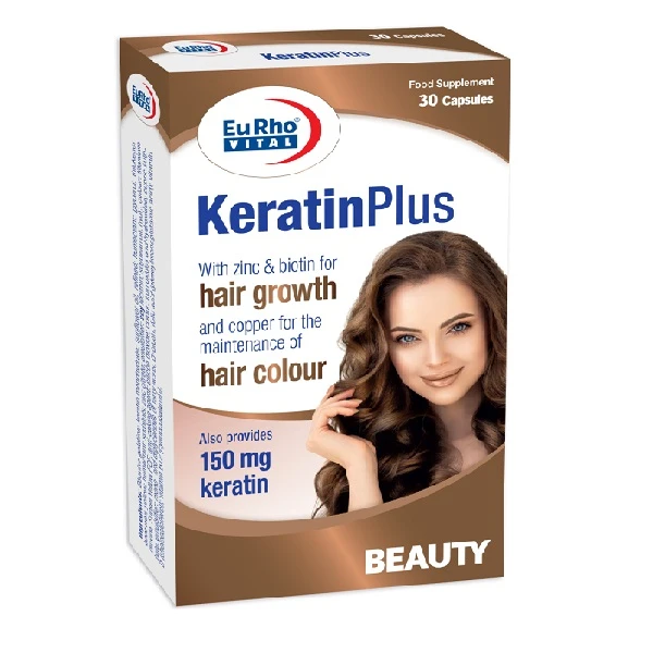 کپسول ژلاتینی نرم کراتین پلاس یوروویتال بسته 40 عدد