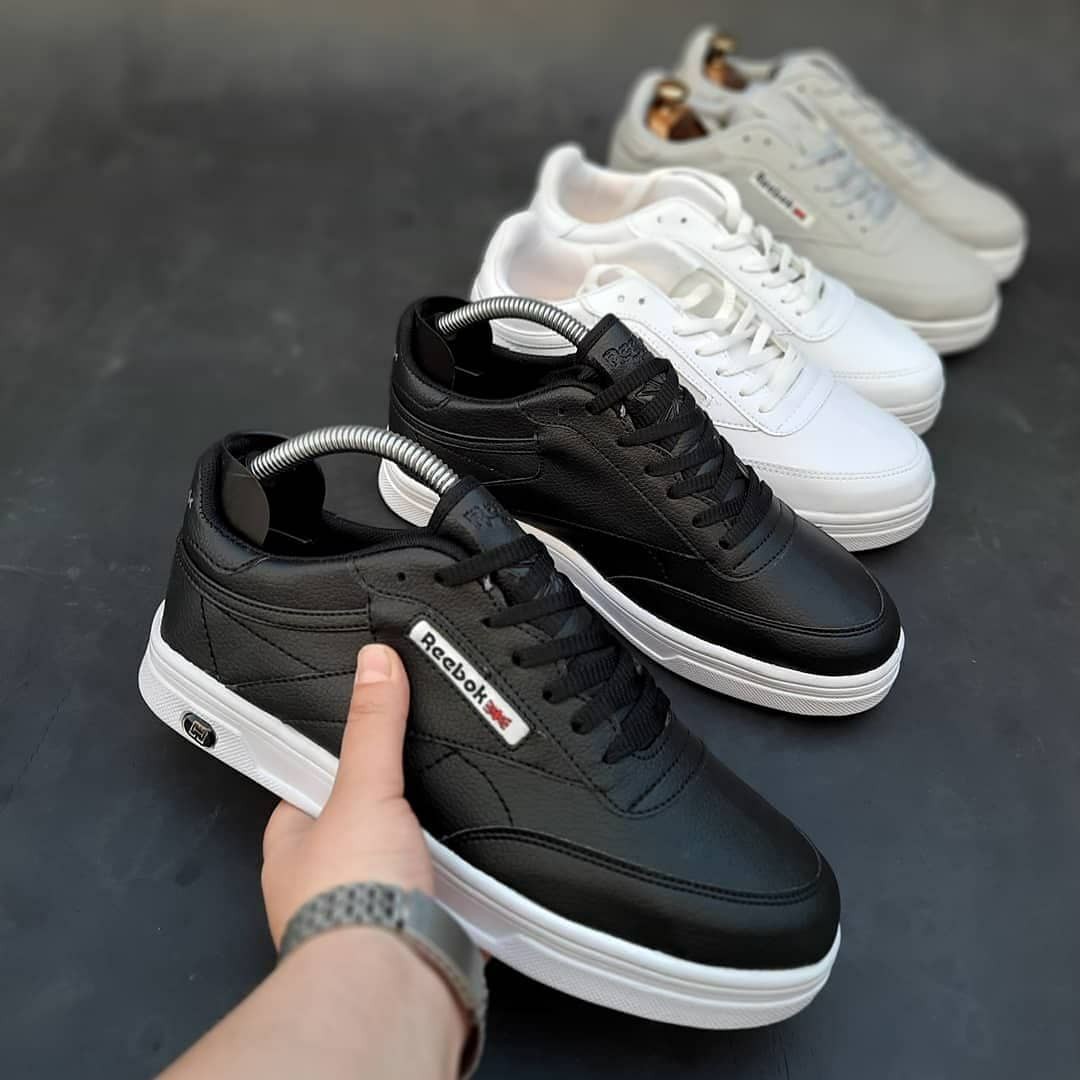 کتونی ونس ریبوک انگلیسی سفید مشکی کژوال اسپرت Reebok زنانه و مردانه و بزرگپا