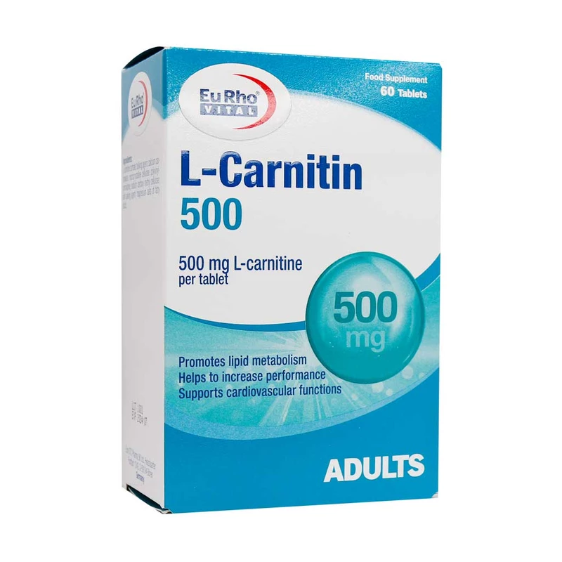 قرص ال کارنیتین 500 میلی گرم بسته 60 عددی-یوروویتال