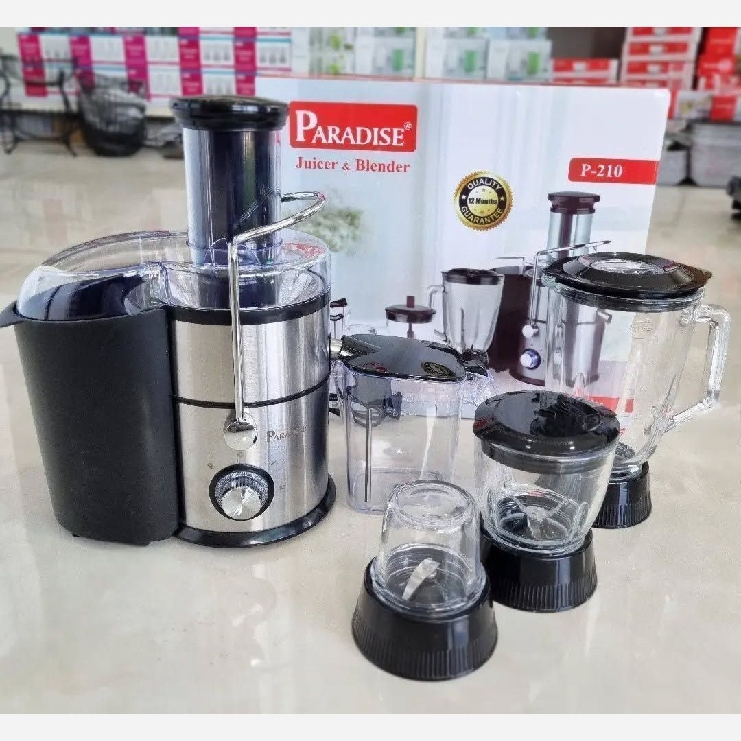 آبمیوه گیری 4 کاره پارادایس 800W استیل مدل P-210
