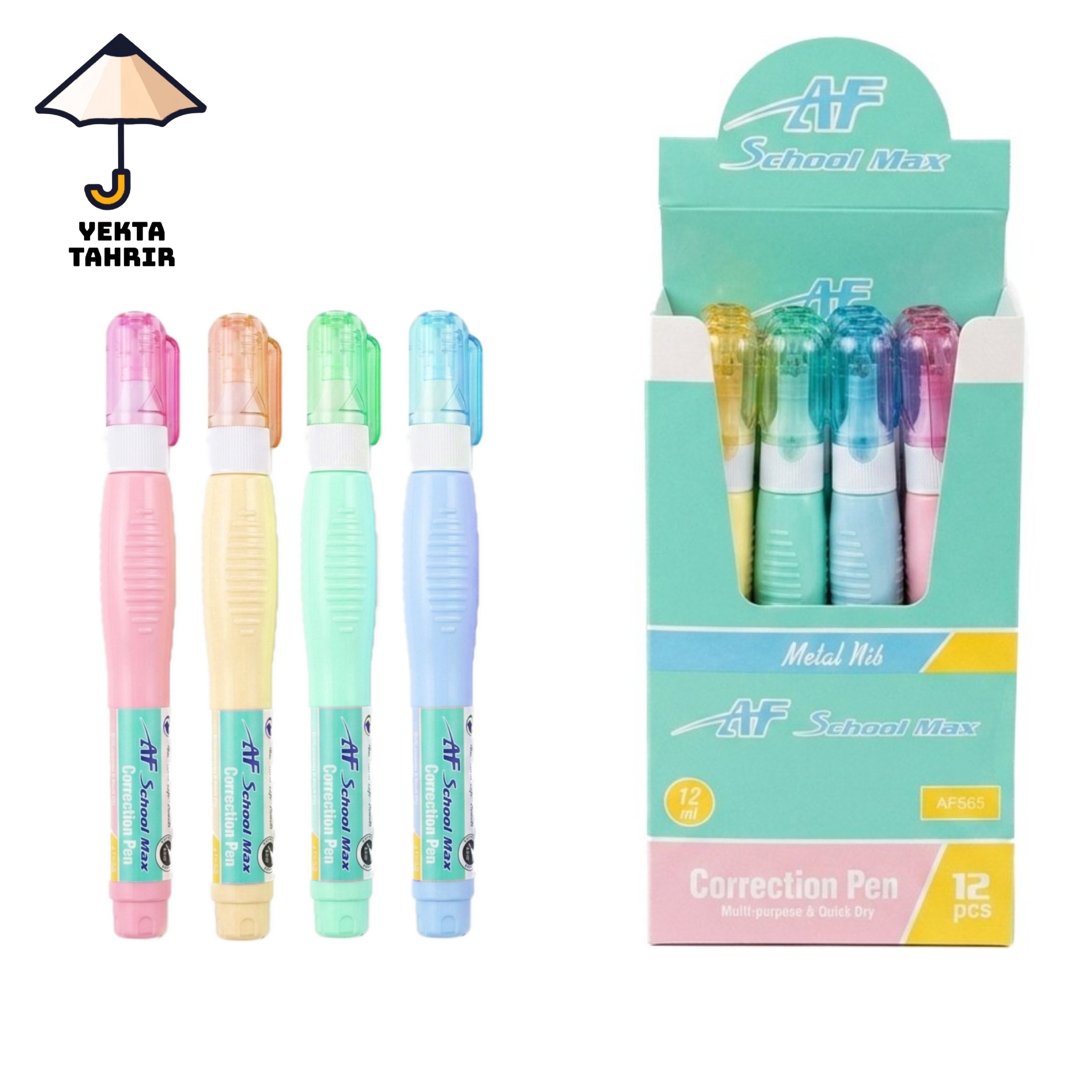لاک غلط گیر اسکول مکس قلمی بدنه پاستلی 12 میل AF565