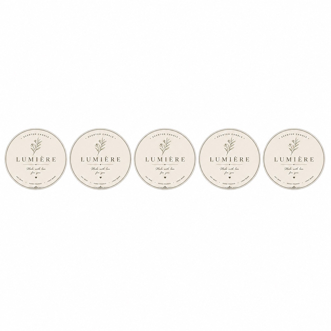 لیبل شمع سازی طرح LUMIERE سایز3*4