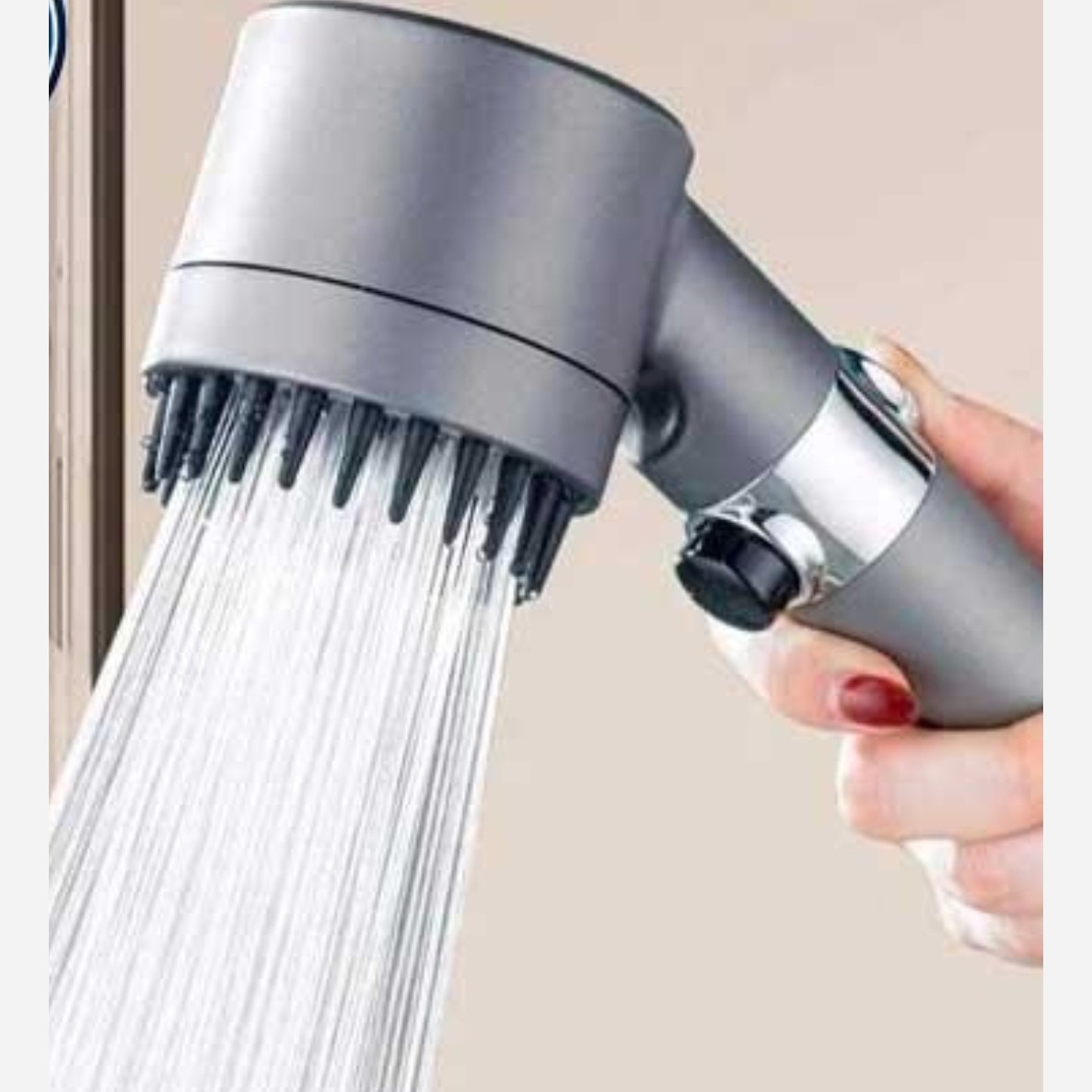 سردوش سیلیکونی حمام ماساژور دار مدل توربو 4 حالته