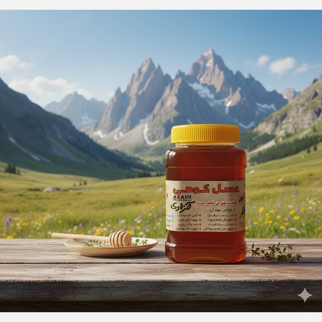 عسل طبیعی کوهی گون گز اعلا مستقیم از زنبوردار (1 کیلویی) برداشت 1405 ((پلمپ شده و بهداشتی))