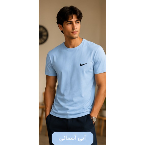 تیشرت مردانه نخ پنبه طرح نایک