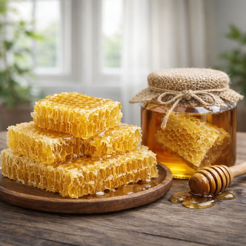 عسل چندگیاه با موم طبیعی گرمسیری 1000 گرمی