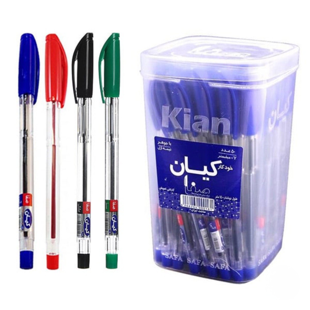 خودکار کیان بدنه کریستال نوک 0.7 میلیمتر در چهار رنگ (یک عددی)
