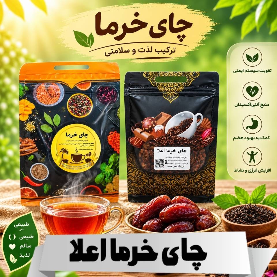 چای خرما اعلا یک کیلویی(بدون افزودنی و طبیعی)