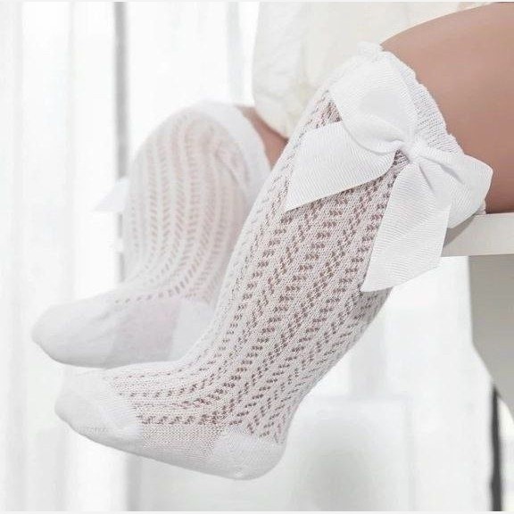 جوراب بچگانه دخترانه گندمی نیم ساق