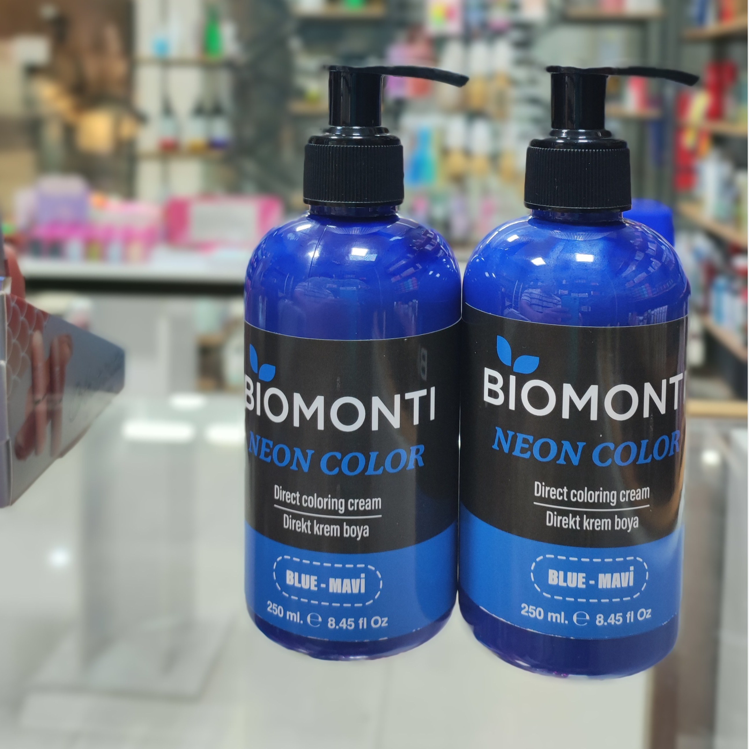 شامپو رنگ بیومونتی BIOMONTI NEON COLOR BLUE نئونی آبی 250 میل
