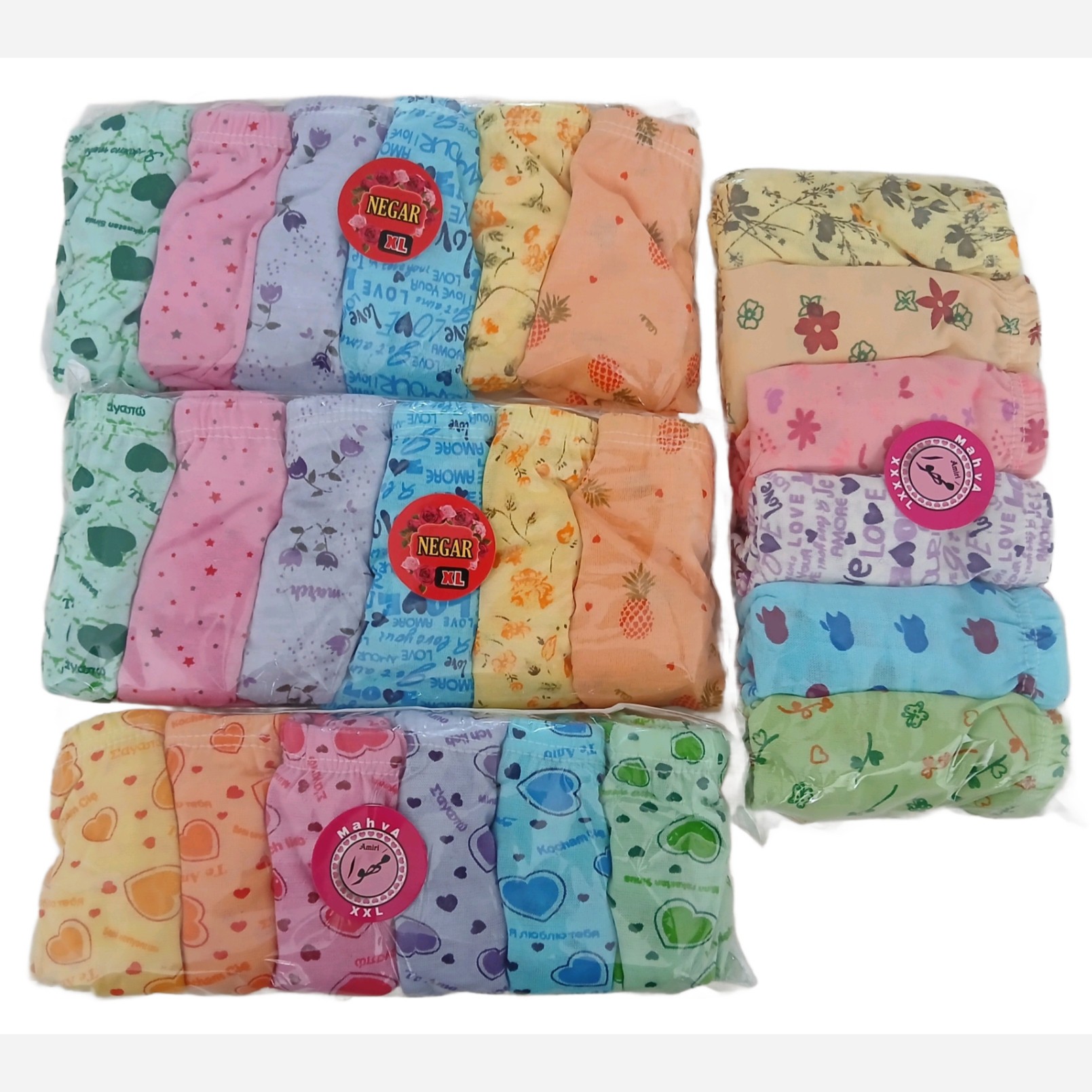 شرت زنانه پک 6 عددی شیک و خوشگل، شورت خوب ،خاص و خفن طرح دار جدید گل گلی گلدار مدل short001