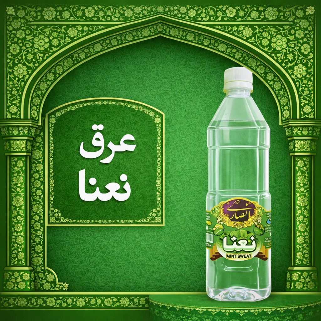 عرق نعنا (نعناع) سنگین و غلیظ، خوش رایحه، یک لیتری، سوغات قمصر کاشان، تولیدی گلابگیری انصاری مقدم