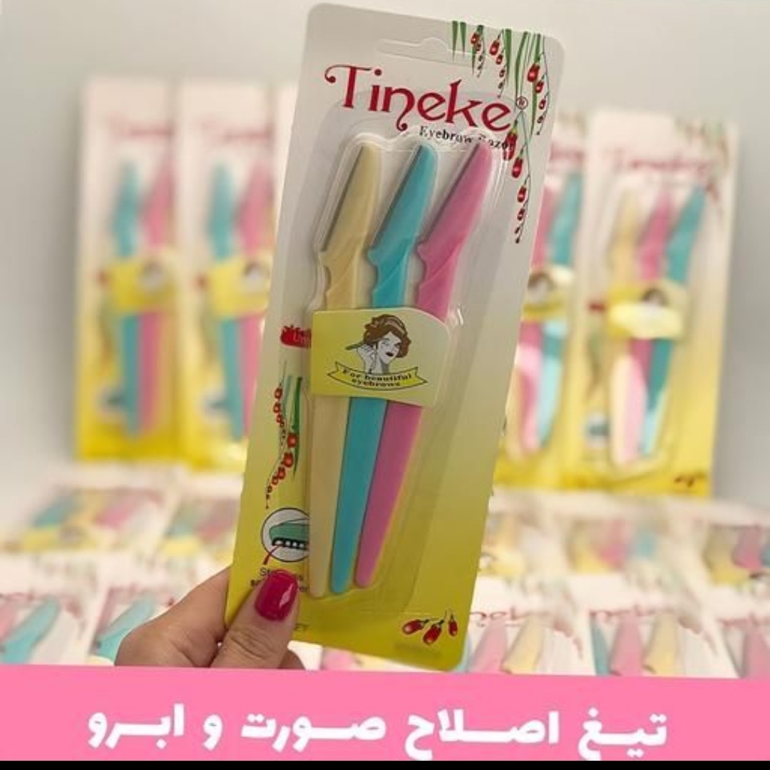 پک 3 تایی تیغ ابرو تینکل مدل دندانه دار اورجینال مناسب اصلاح صورت و ابرو