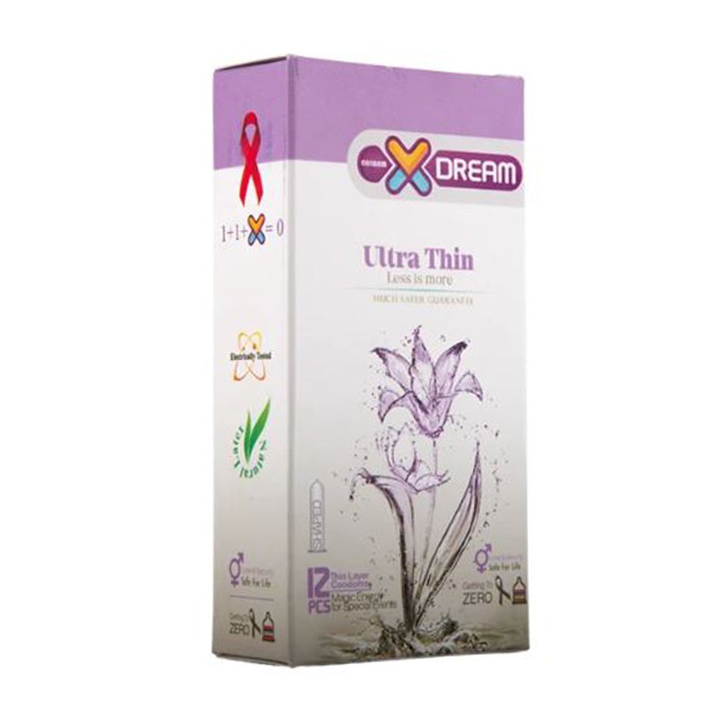 کاندوم بسیار نازک ایکس دریم XDream Ultra Thin بسته 12 عددی