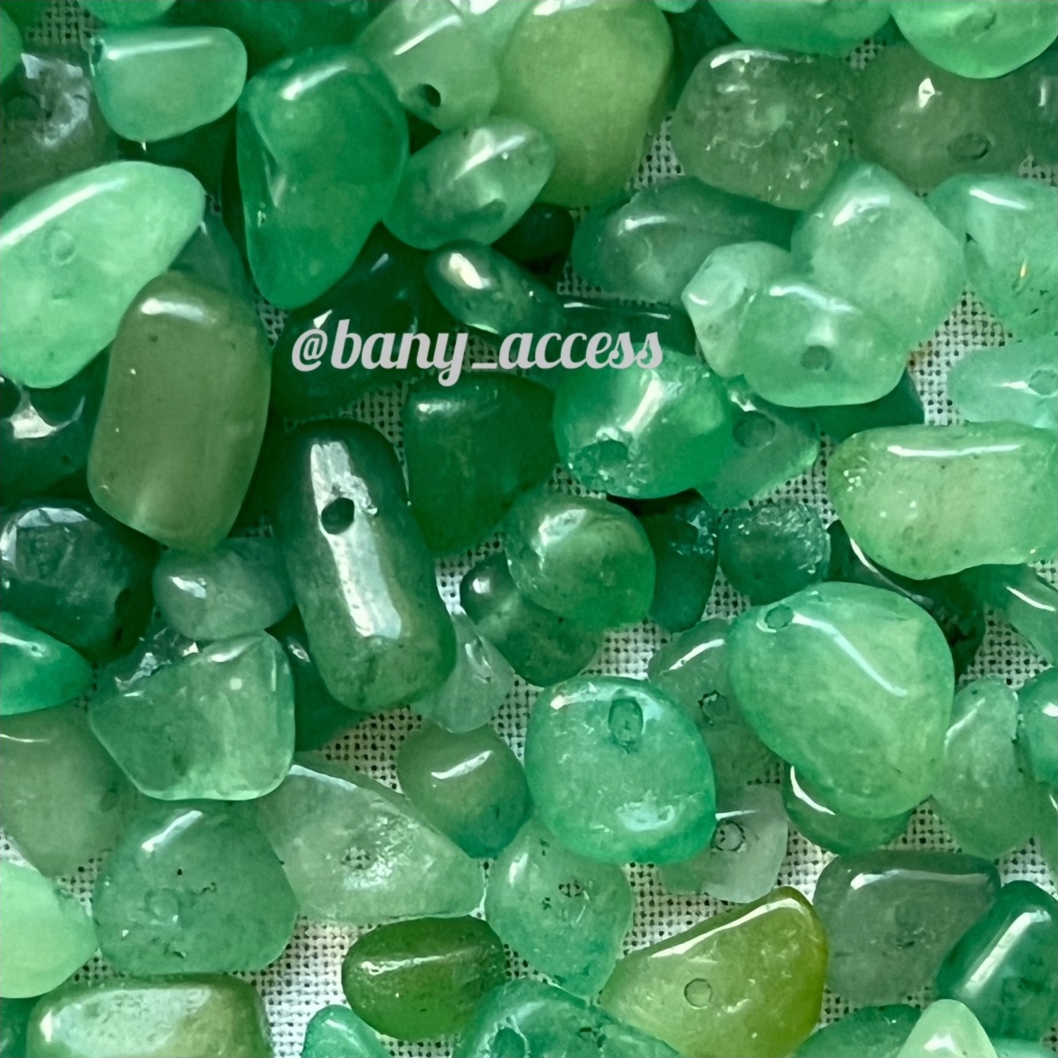 متریال مهره سنگ آونتورین سبز طبیعی بسته 20 عددی (خرازی)