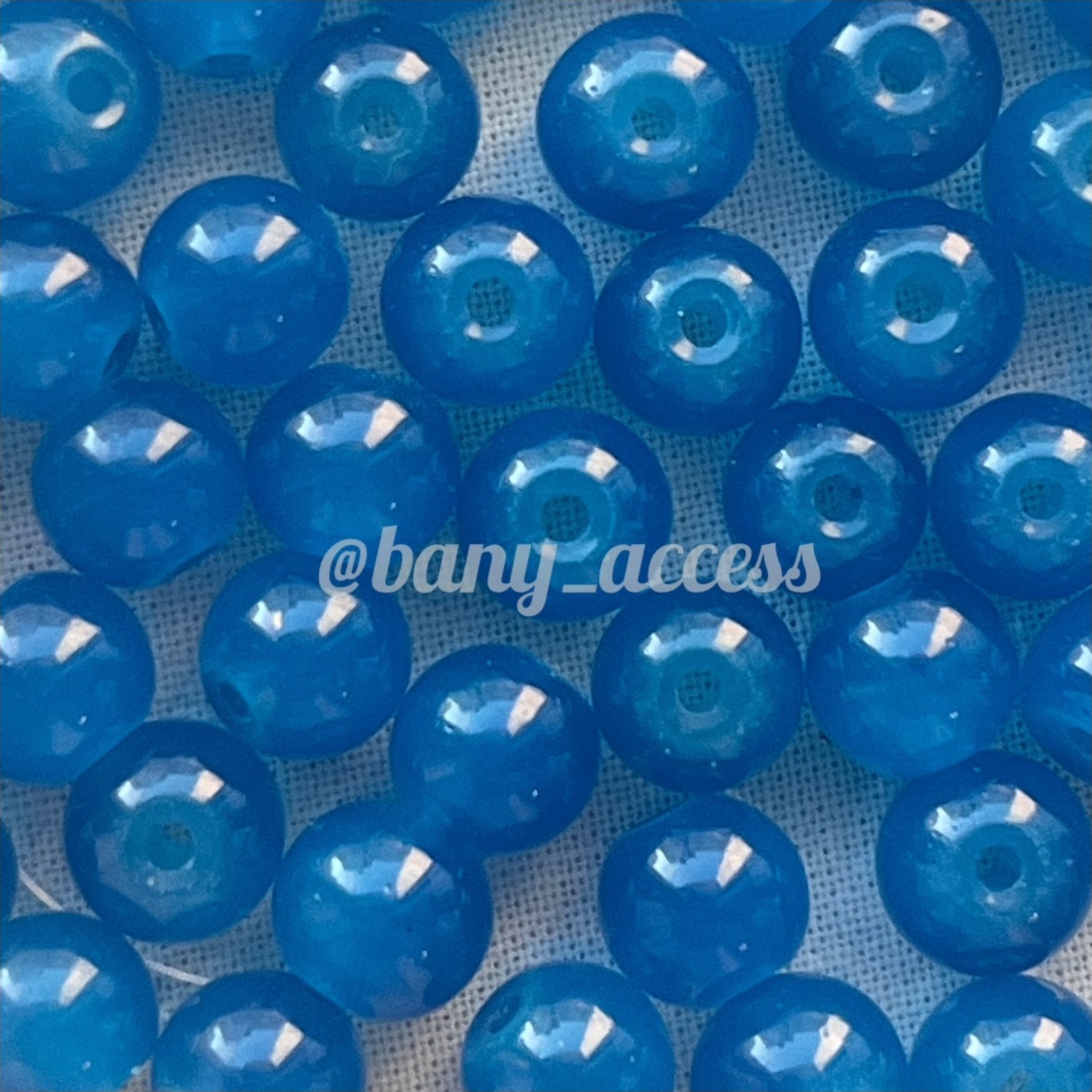 متریال مهره آبرنگی بزرگ آبی پر رنگ بسته 20 عددی (خرازی)