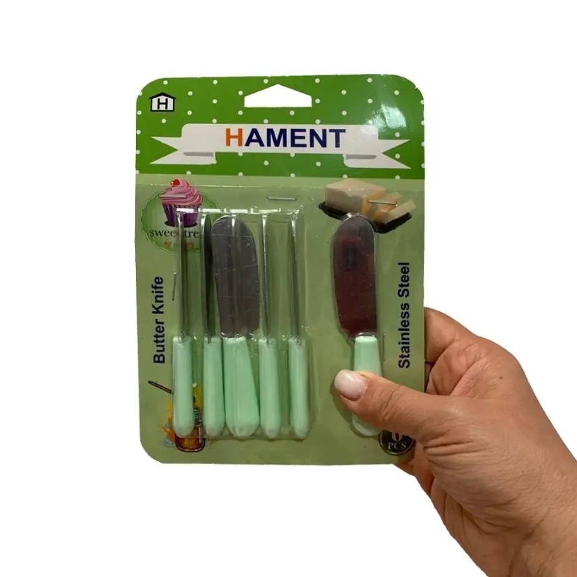 کارد صبحانه خوری کره خوری پنیر خوری 6 عددی باکیفیت hament