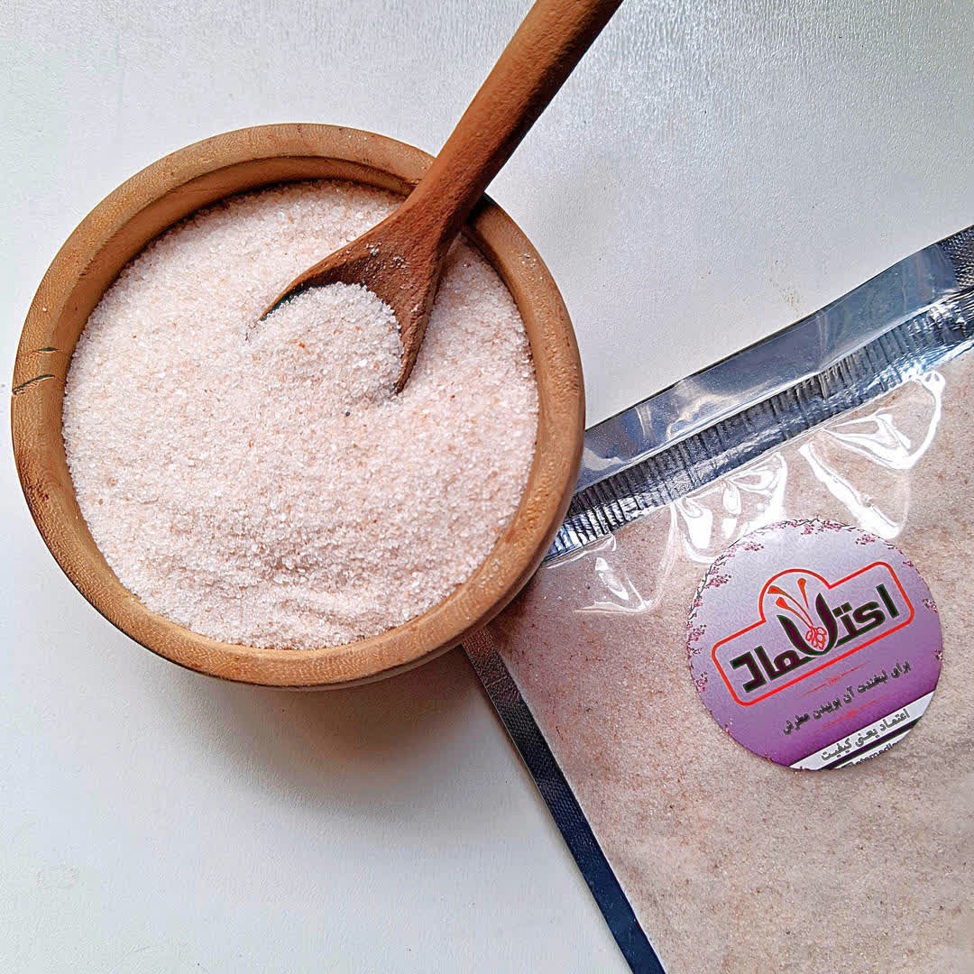 نمک صورتی سابیده 250 گرمی اعتماد درجه یک و سالم