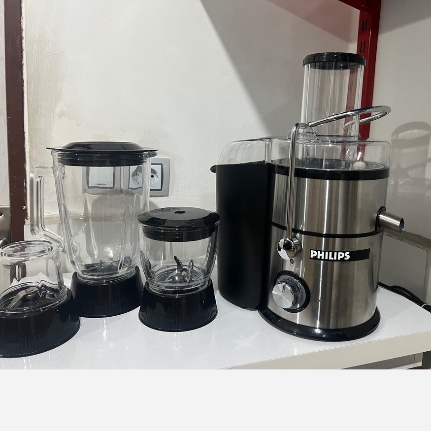 آبمیوه گیری چهار کاره فیلیپس Philips توان 1800 وات پایه پلاستیک دو سرعته بدنه استیل ارسال رایگان