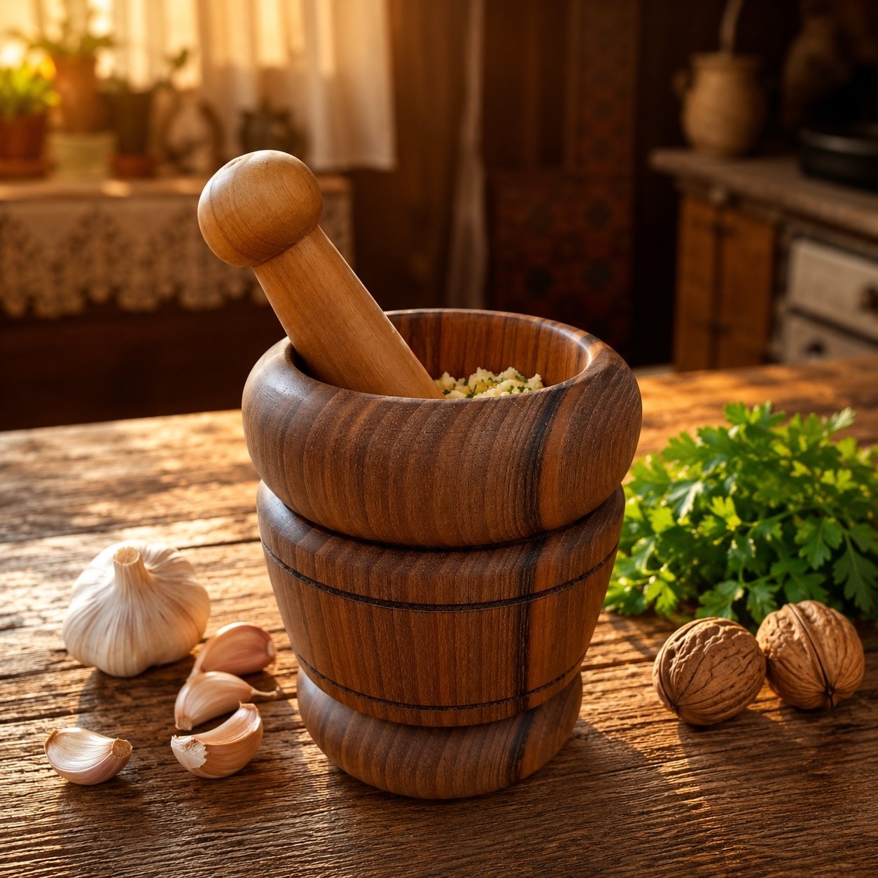 هاون چوبی دست ساز ( زعفران کوب دست ساز) مدل02