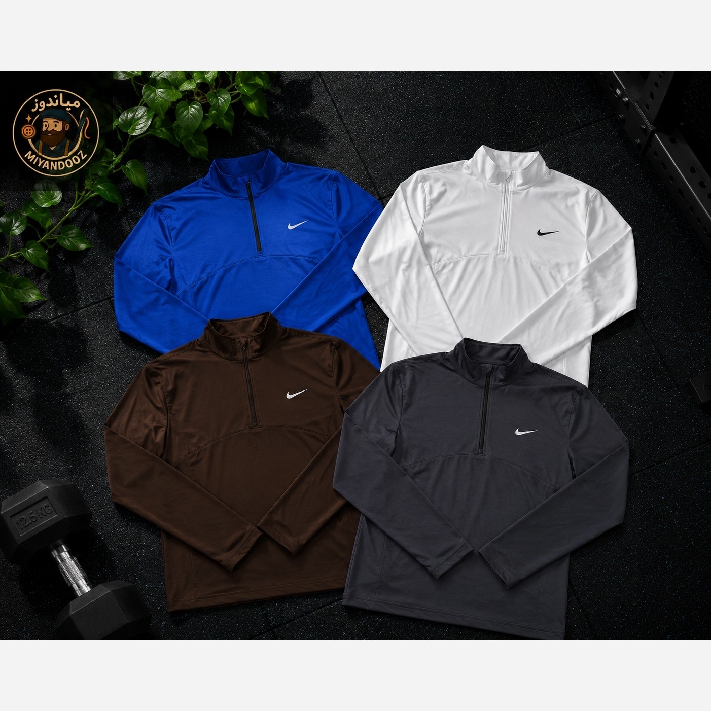 تیشرت نیم زیپ alo و nike زنانه فینگر دار خارجی
