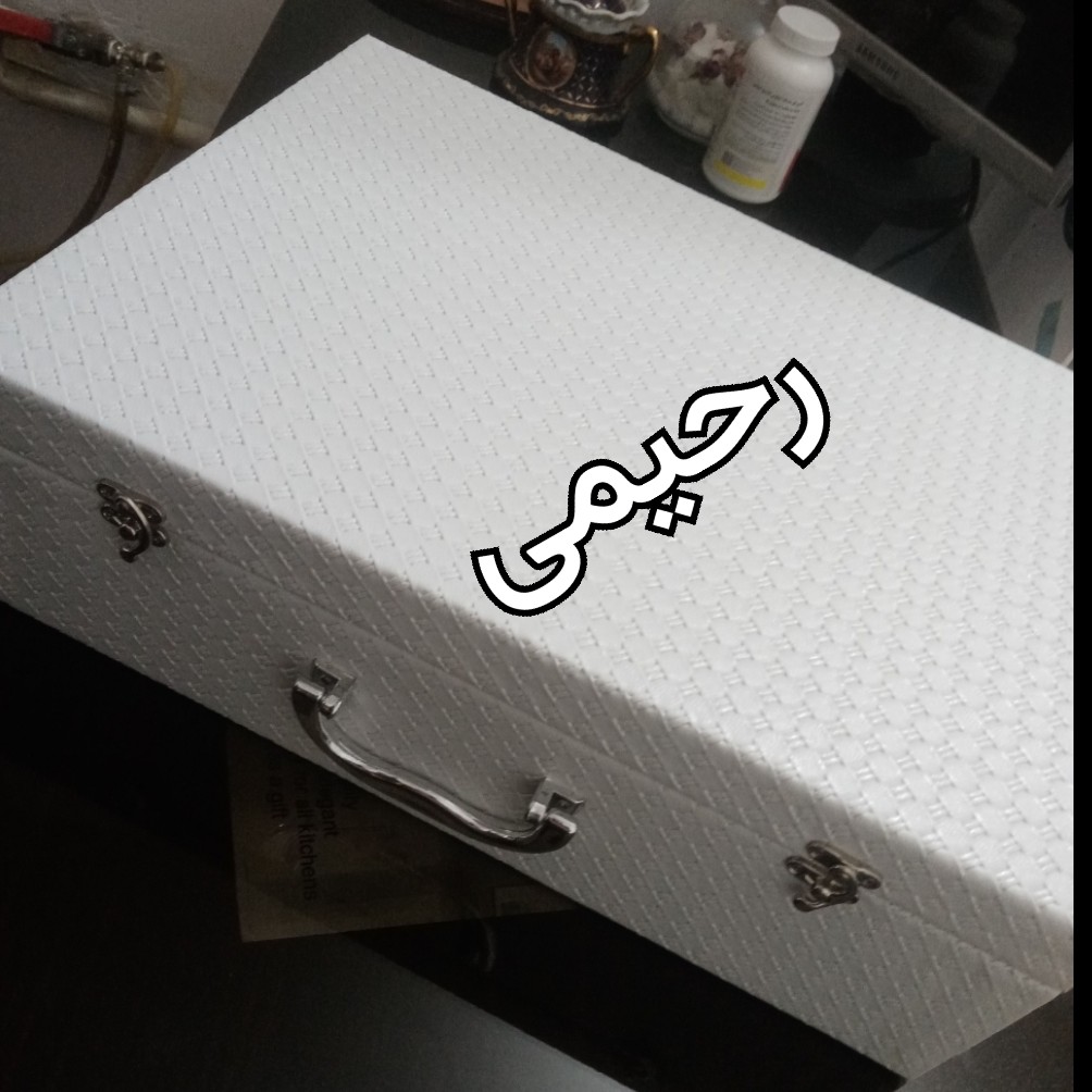 چمدون قاشق و چنگال یا کیف قاشق و چنگال 2رنگ نقره ای و سفید چمدان قاشق و چنگال (پس کرایه)