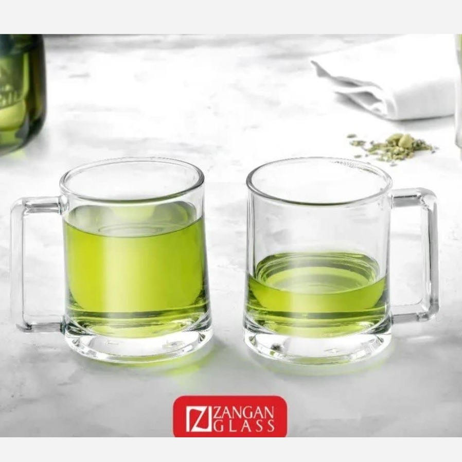 نیم لیوان ساده دسته دار طرح دیانا بسته 6عددی با ارسال رایگان ویژه کمپین جهیزیه