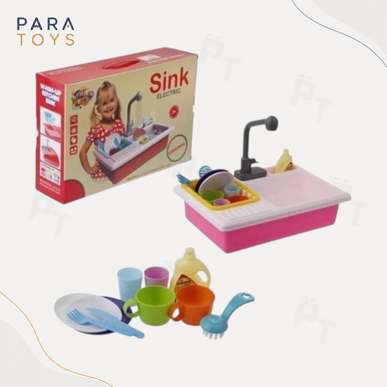 اسباب بازی سینک ظرفشویی بچگانه باتری خور