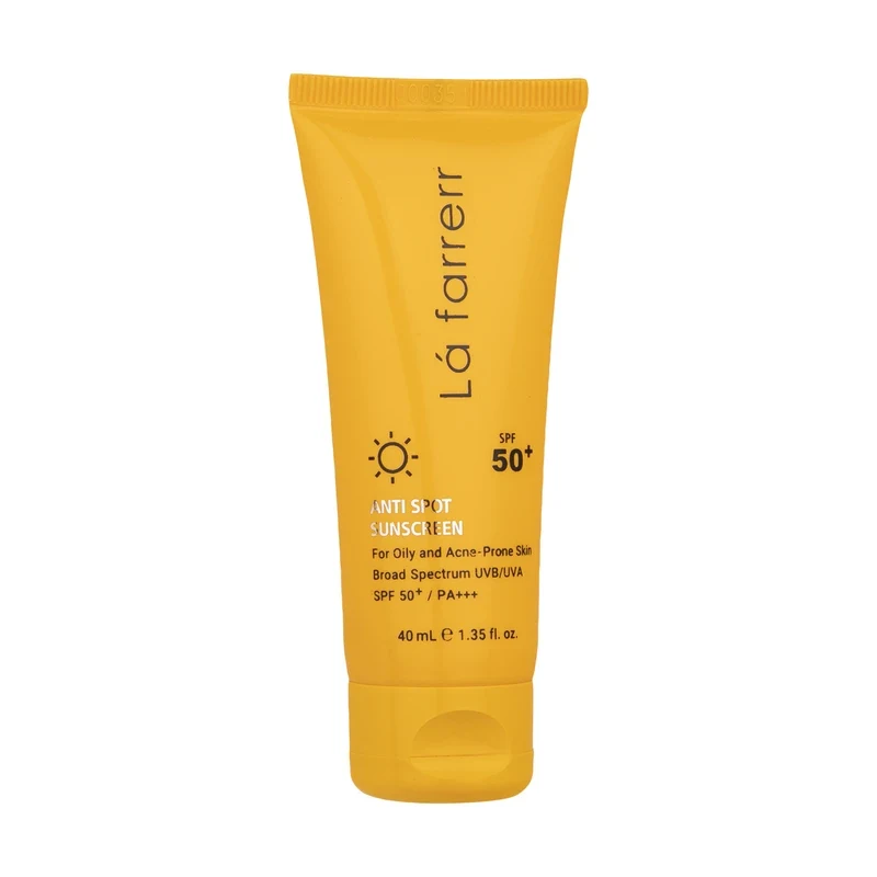 کرم ضد آفتاب و ضد لک بی رنگ لافارر مناسب پوست چرب و مستعد آکنه spf50