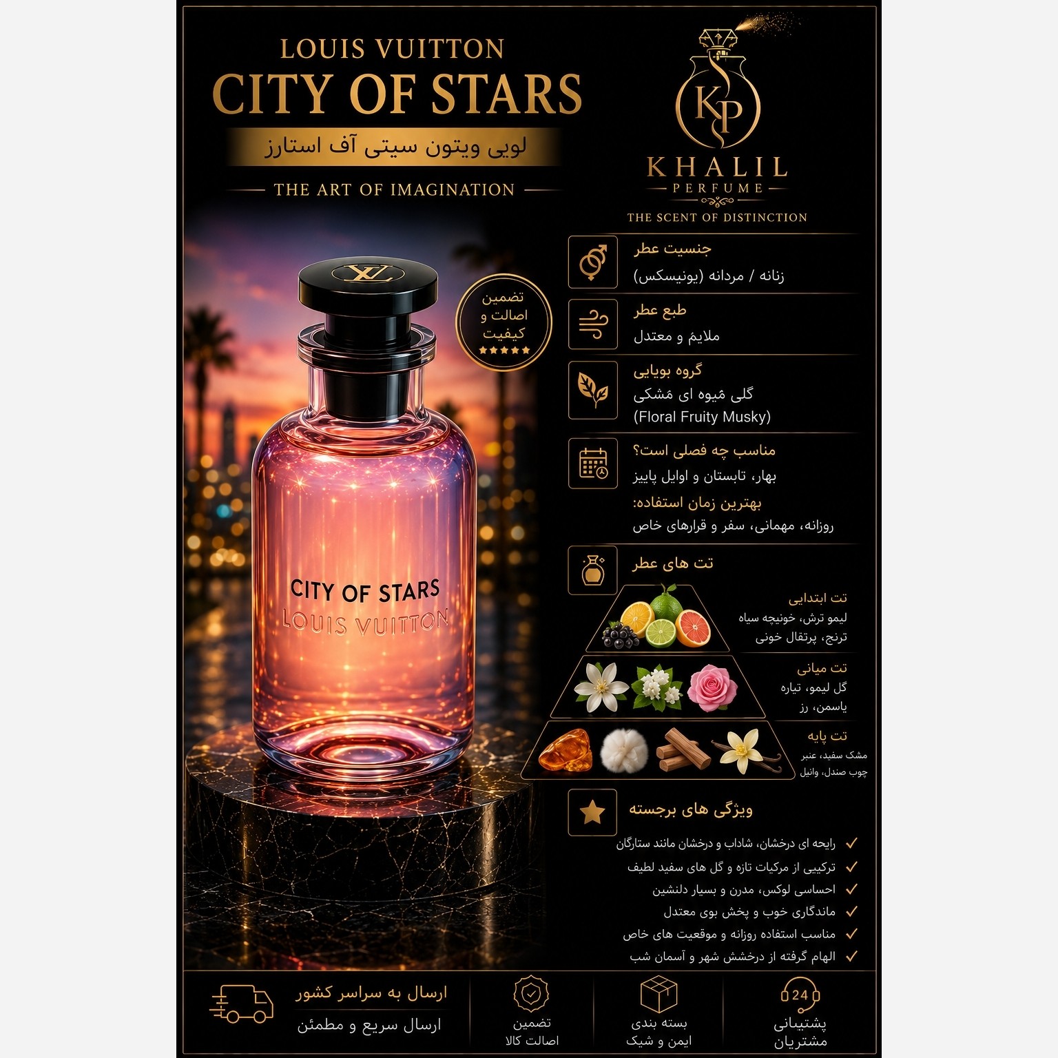 عطر لویی ویتون سیتی آف استارز (هر میل)