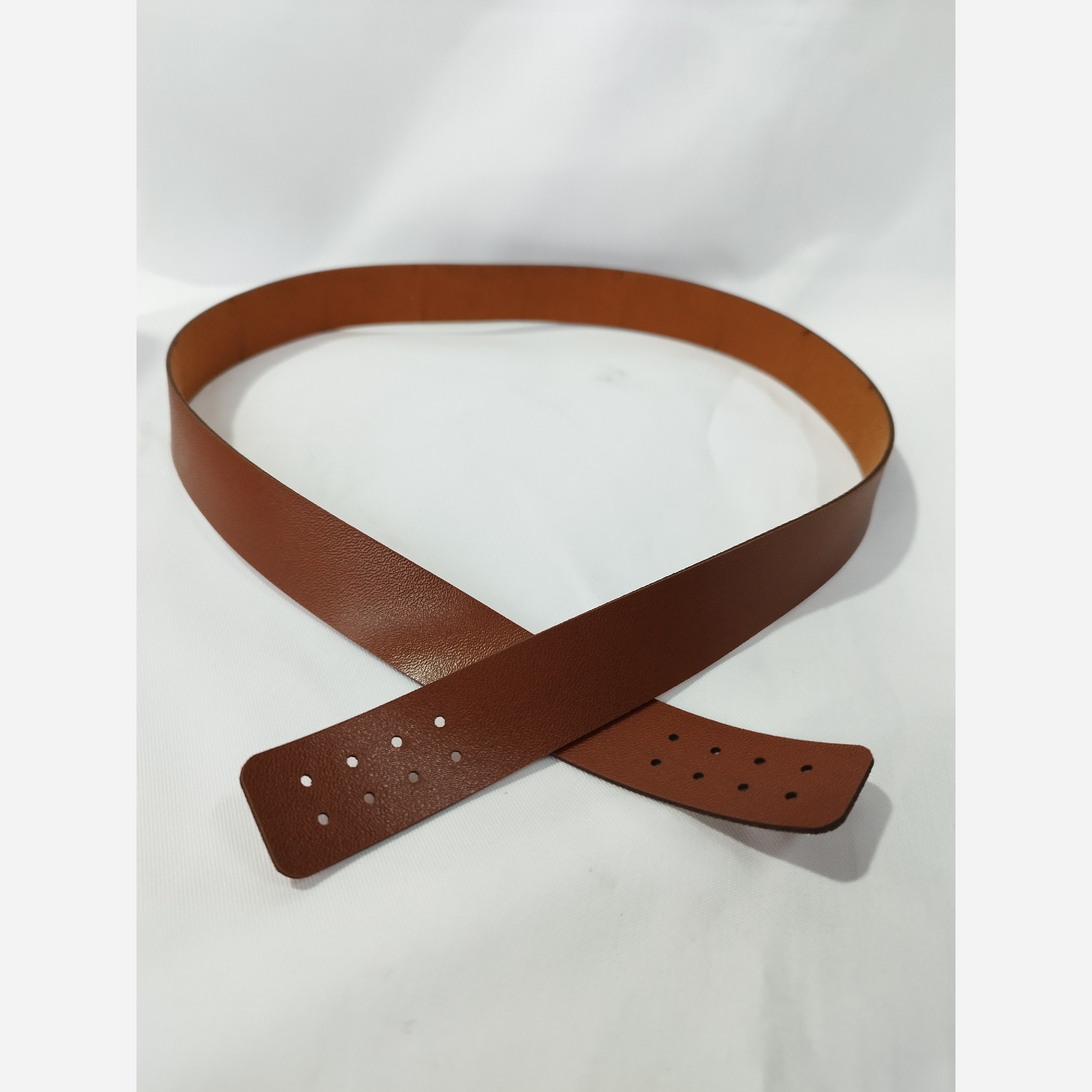 بند چرمی دوختنی رنگ عسلی