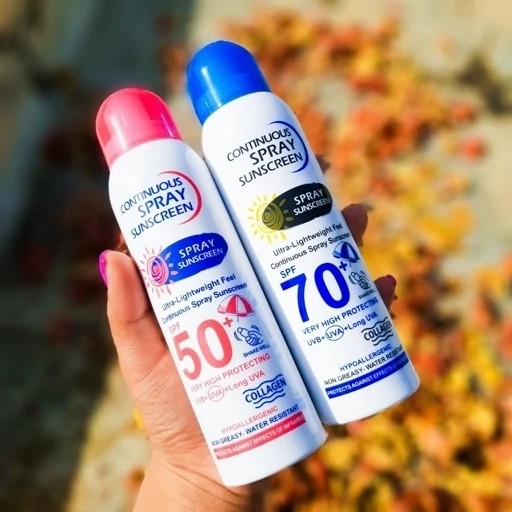 اسپری ضد آفتاب وکالی با spf مختلف حجم 230 میل مناسب صورت و بدن محافظت عالی، اورجینال