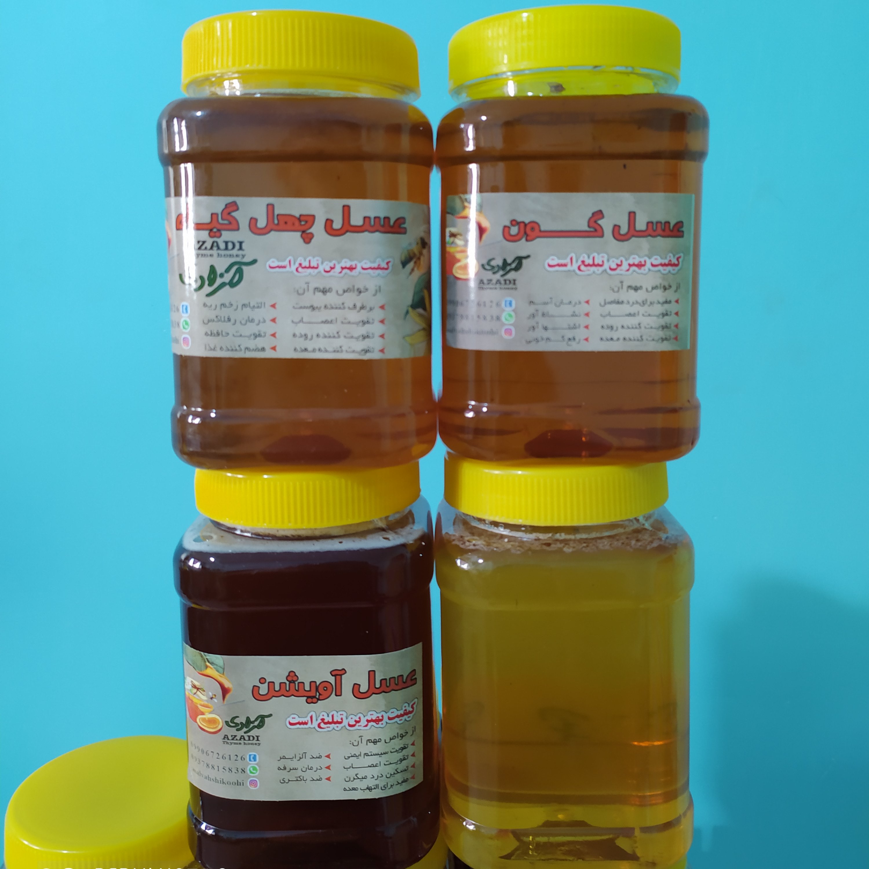 پک ویژه عسل طبیعی با 13درصد تخفیف محصولات پرطرفدار سالم و خوب از زنبوردار برداشت 1404((پلمپ شده و بهداشتی))